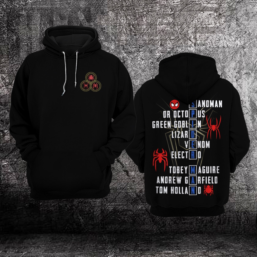 Spider Man No Way Home Marvel Comics Multiverse 3D All Over Printed Sweatshirt, Hoodie, Zip Hoodie | Fan Apparel For Men, Women