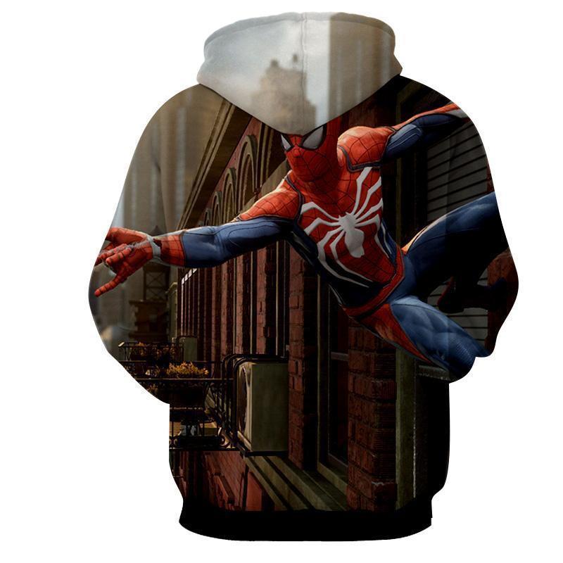 Spiderman In Action 3D All Over Printed Sweatshirt, Hoodie, Zip Hoodie | Fan Apparel For Men, Women