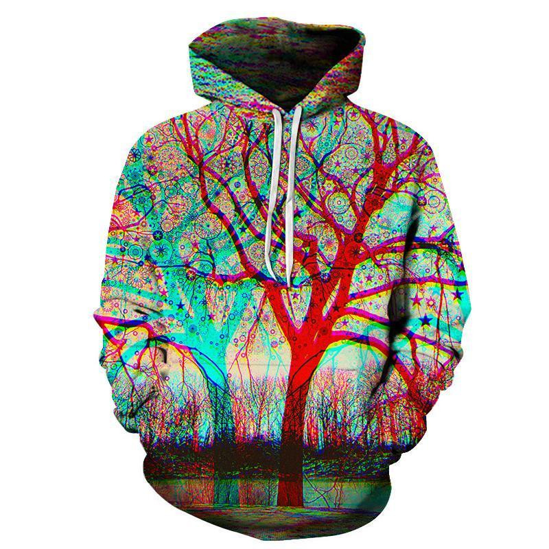 Splash Paint Tree 3D All Over Printed Sweatshirt, Hoodie, Zip Hoodie | Fan Apparel For Men, Women