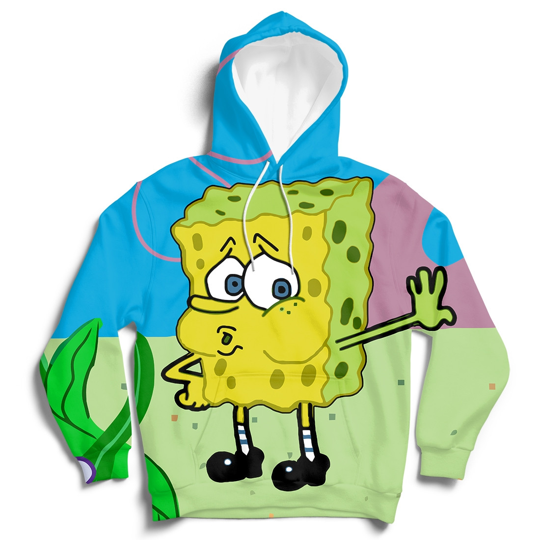 Spongebob Exhausted 3D All Over Printed Sweatshirt, Hoodie, Zip Hoodie | Fan Apparel For Men, Women