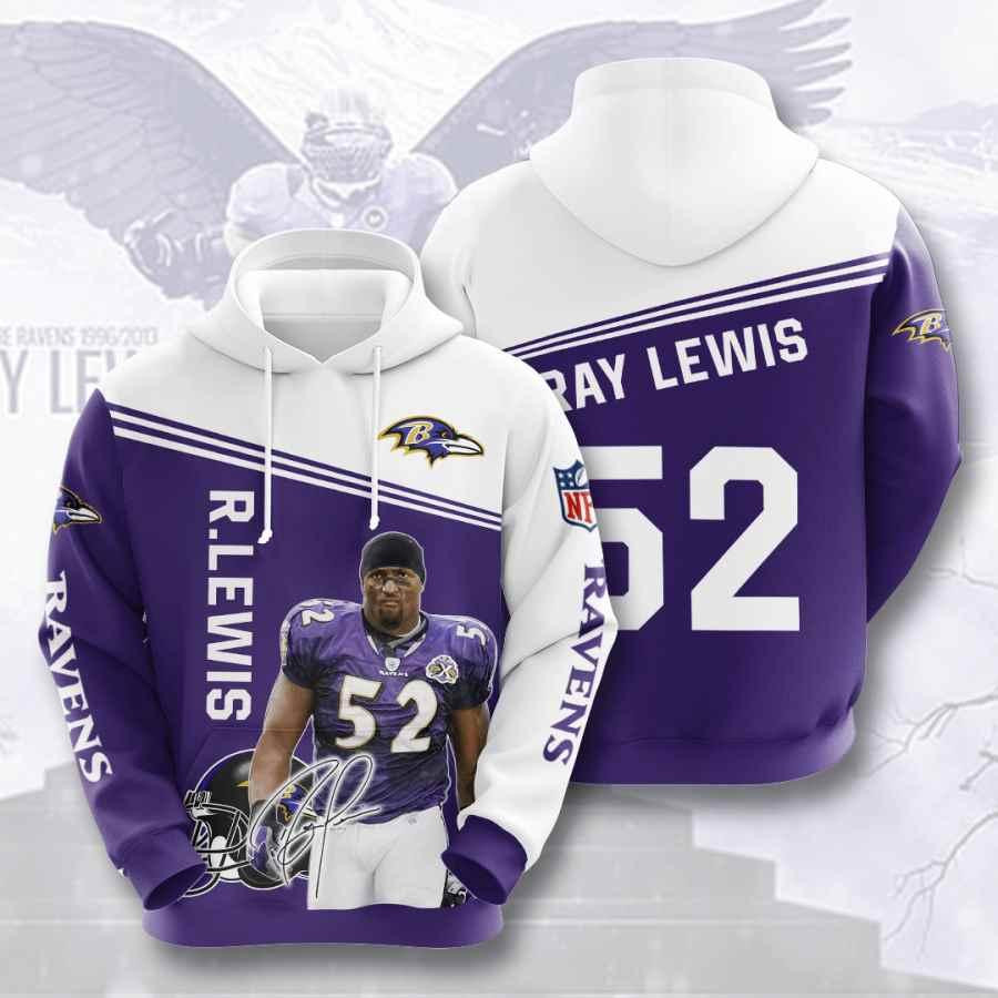 Sports American Football Nfl Baltimore Ravens Ray Lewis 3D All Over Printed Sweatshirt, Hoodie, Zip Hoodie | Nfl Fan Gear For Men, Women