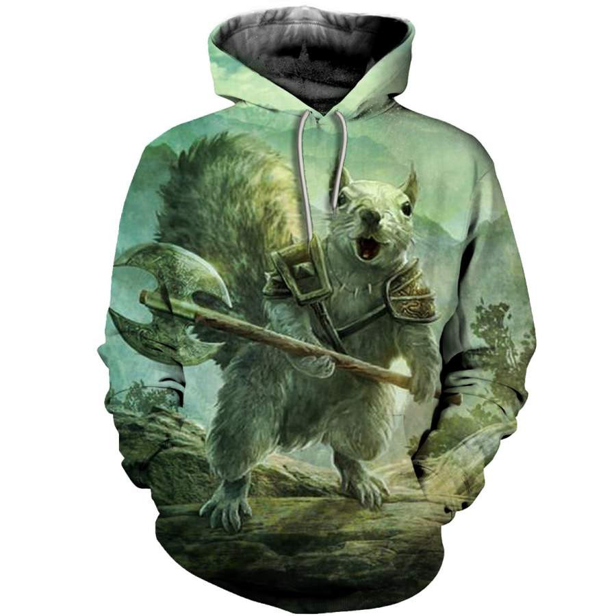 Squirrel 3D All Over Printed Sweatshirt, Hoodie, Zip Hoodie | Fan Apparel For Men, Women