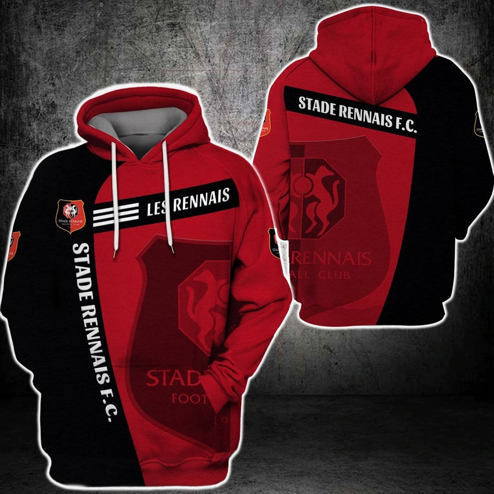 Stade Rennais 3D All Over Printed Sweatshirt, Hoodie, Zip Hoodie | Fan Apparel For Men, Women