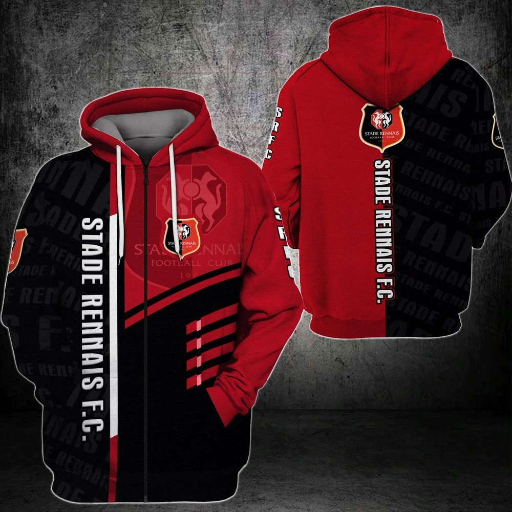 Stade Rennais 3D All Over Printed Sweatshirt, Hoodie, Zip Hoodie | Fan Apparel For Men, Women