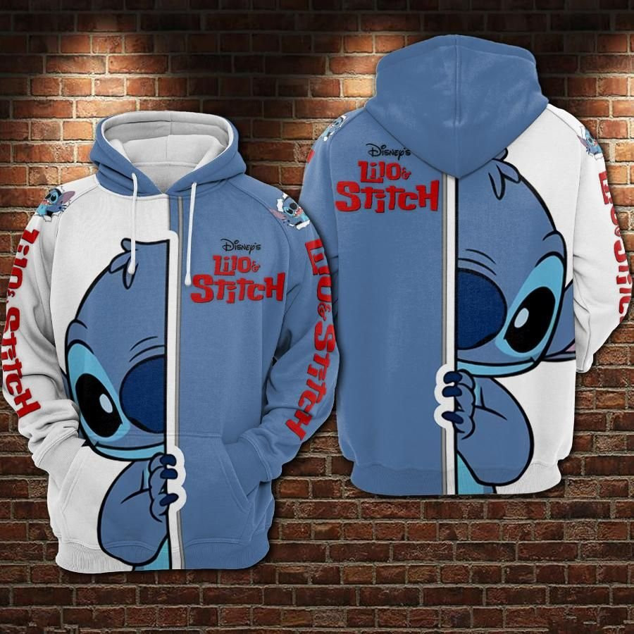 Stitch Cartoon Lilo And Stitch 3D All Over Printed Sweatshirt, Hoodie, Zip Hoodie | Fan Apparel For Men, Women