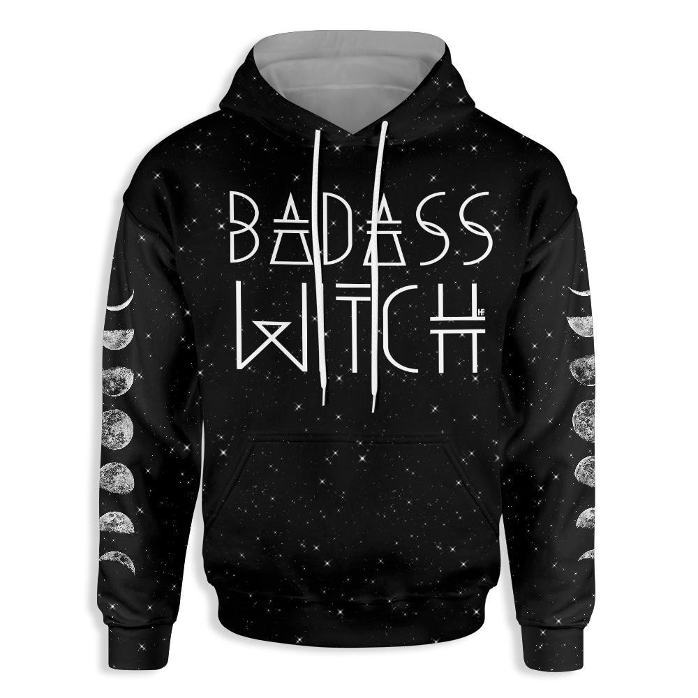Straight Moon Phase Badass Witch Wicca 3D All Over Printed Sweatshirt, Hoodie, Zip Hoodie | Fan Apparel For Men, Women