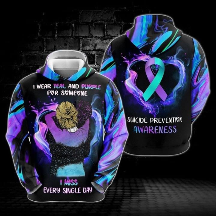 Suicide Prevention I Wear 3D All Over Printed Sweatshirt, Hoodie, Zip Hoodie | Fan Apparel For Men, Women