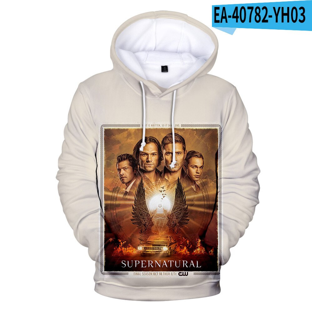 Supernatural Popular Streetwear 3D All Over Printed Sweatshirt, Hoodie, Zip Hoodie | Fan Apparel For Men, Women