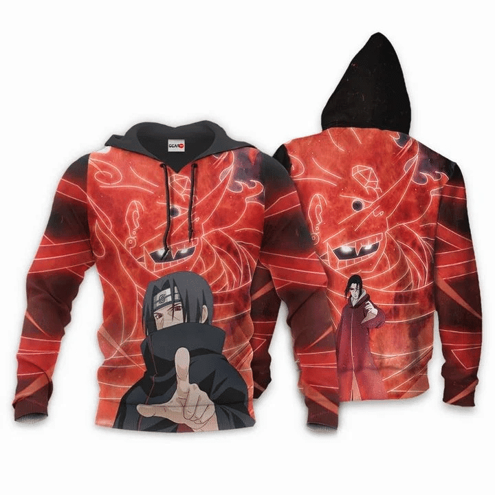 Susanoo And Uchiha Itachi 3D All Over Printed Sweatshirt, Hoodie, Zip Hoodie | Fan Apparel For Men, Women