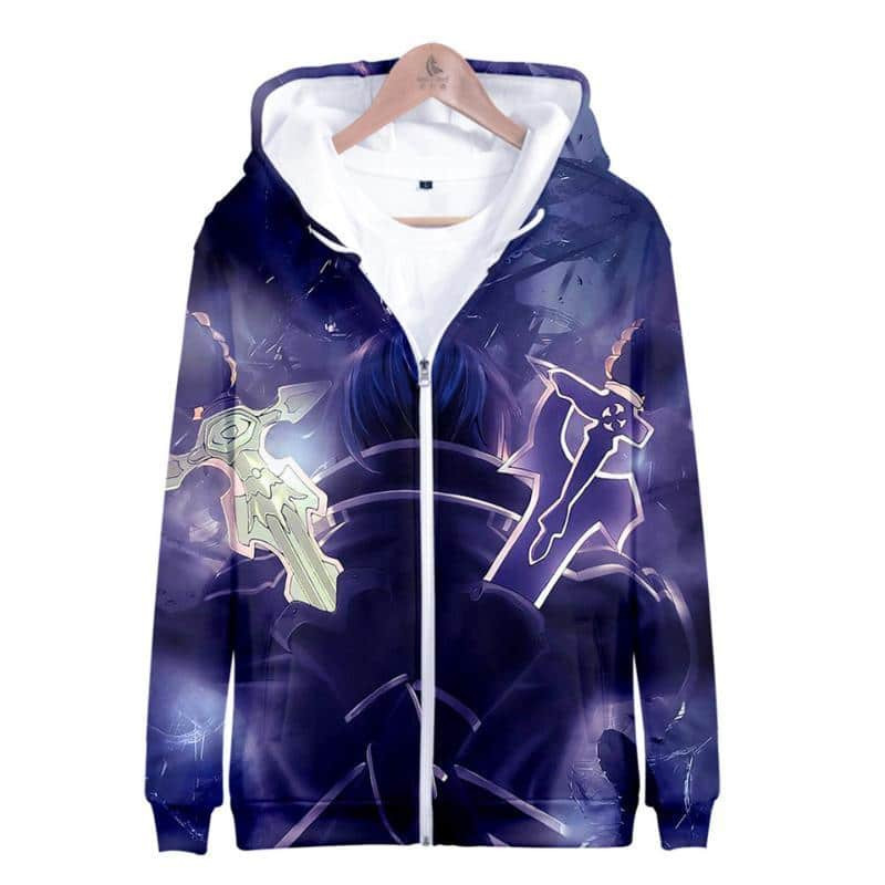 Sword Art Online Â– Harajuku Zipper 3D All Over Printed Sweatshirt, Hoodie, Zip Hoodie | Fan Apparel For Men, Women