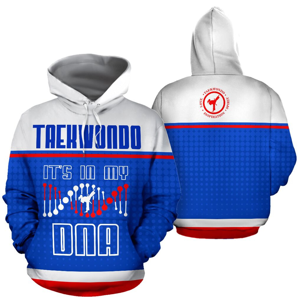 Taekwondo In My Dna 3D All Over Printed Sweatshirt, Hoodie, Zip Hoodie | Fan Apparel For Men, Women
