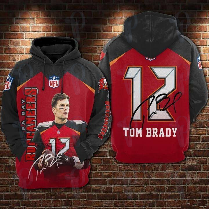 Tampa Bay Buccaneers Number 12 Tom Brady Nfl 3D All Over Printed Sweatshirt, Hoodie, Zip Hoodie | Nfl Fan Gear For Men, Women