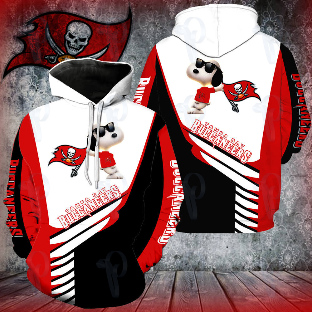 Tampa Bay Buccaneers Snoopy Nfl 3D All Over Printed Sweatshirt, Hoodie, Zip Hoodie | Nfl Special Edition Fan Gear For Men, Women
