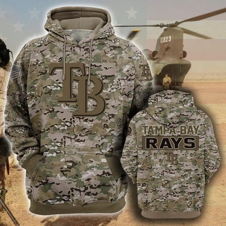 Tampa Bay Rays Camouflage Veteran 3D All Over Printed Sweatshirt, Hoodie, Zip Hoodie | Mlb Fan Gear For Men, Women