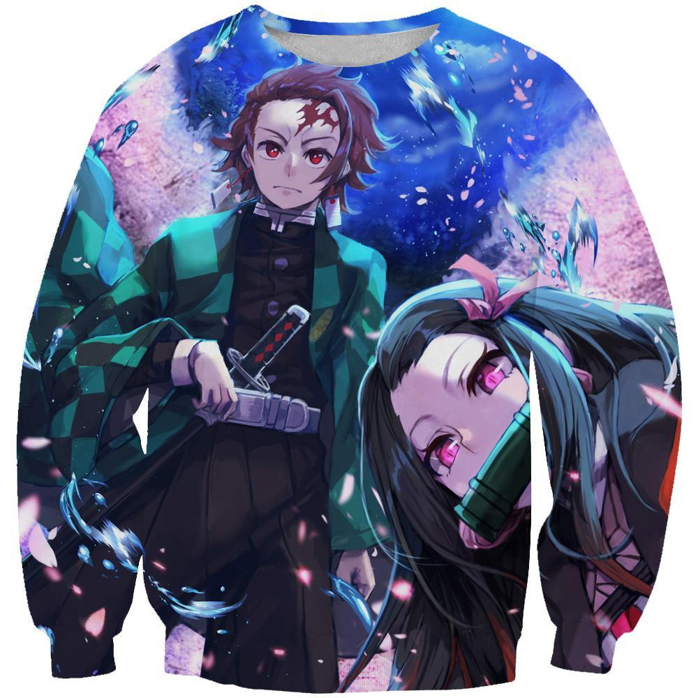 Tanjiro And Nezuko Demon Slayer 3D All Over Printed Sweatshirt, Hoodie, Zip Hoodie | Fan Apparel For Men, Women