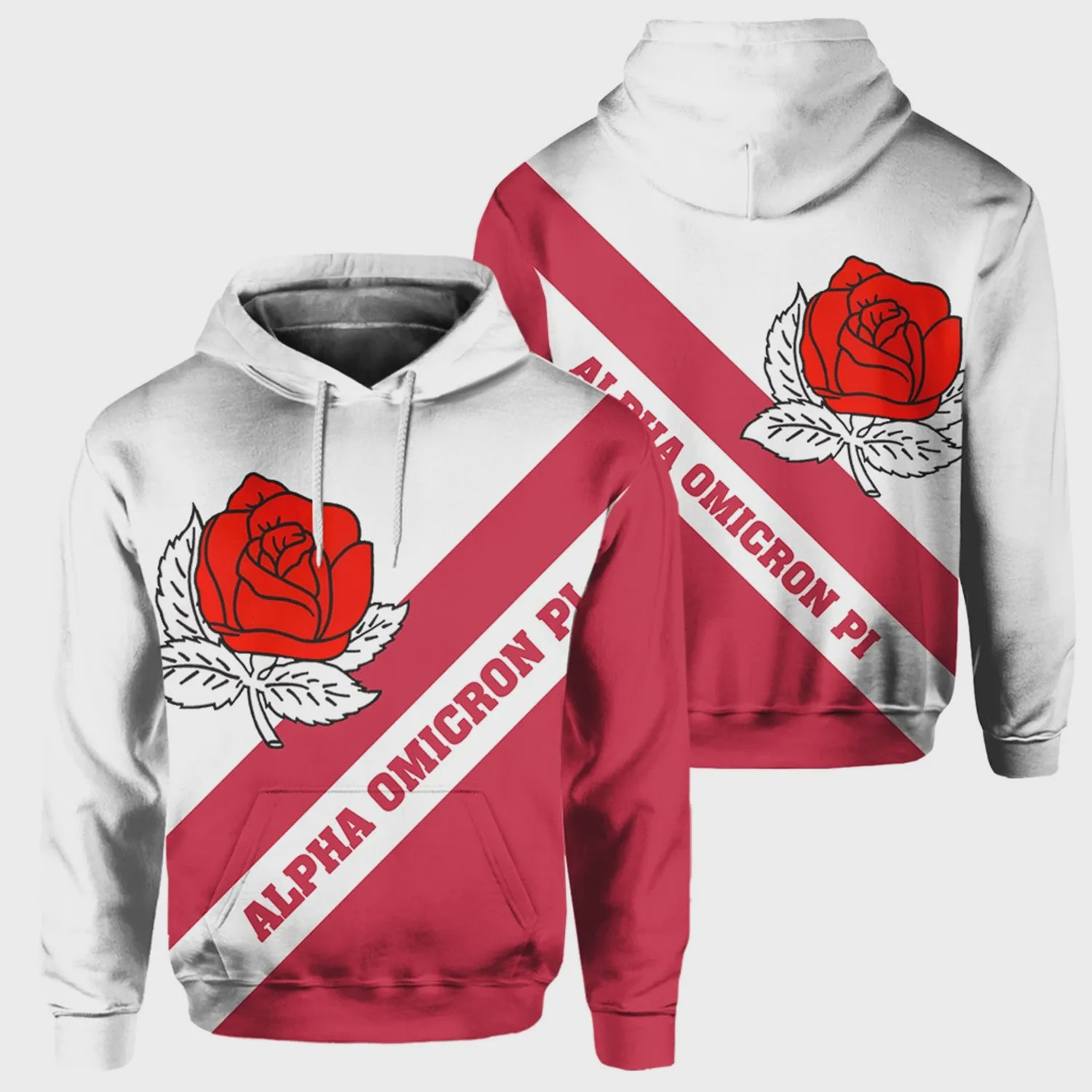 Tech Style Alpha Omicron Pi 3D All Over Printed Sweatshirt, Hoodie, Zip Hoodie | Fan Apparel For Men, Women