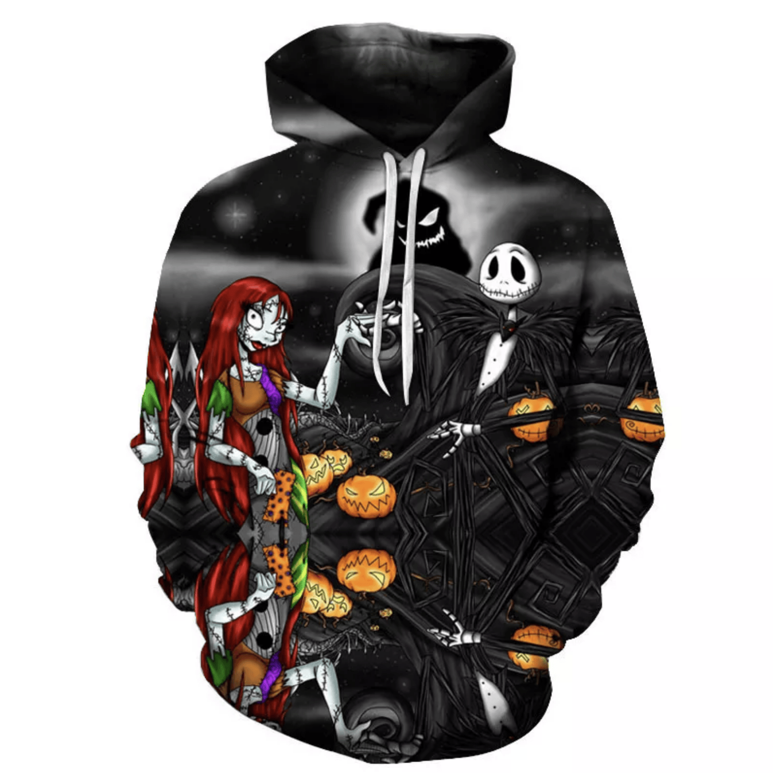 Tees Outerwear Halloween Gift Nightmare Before Christmas Jack 3D All Over Printed Sweatshirt, Hoodie, Zip Hoodie | Special Edition Fan Apparel For Men, Women