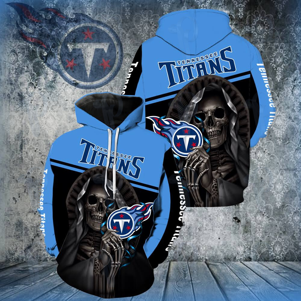 Tennessee Titans Skull Nfl 3D All Over Printed Sweatshirt, Hoodie, Zip Hoodie | Nfl Special Edition Fan Gear For Men, Women