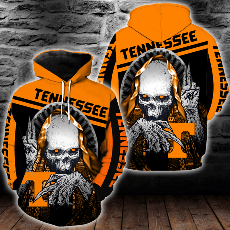 Tennessee Volunteers Skull 3D All Over Printed Sweatshirt, Hoodie, Zip Hoodie | Special Edition Fan Apparel For Men, Women