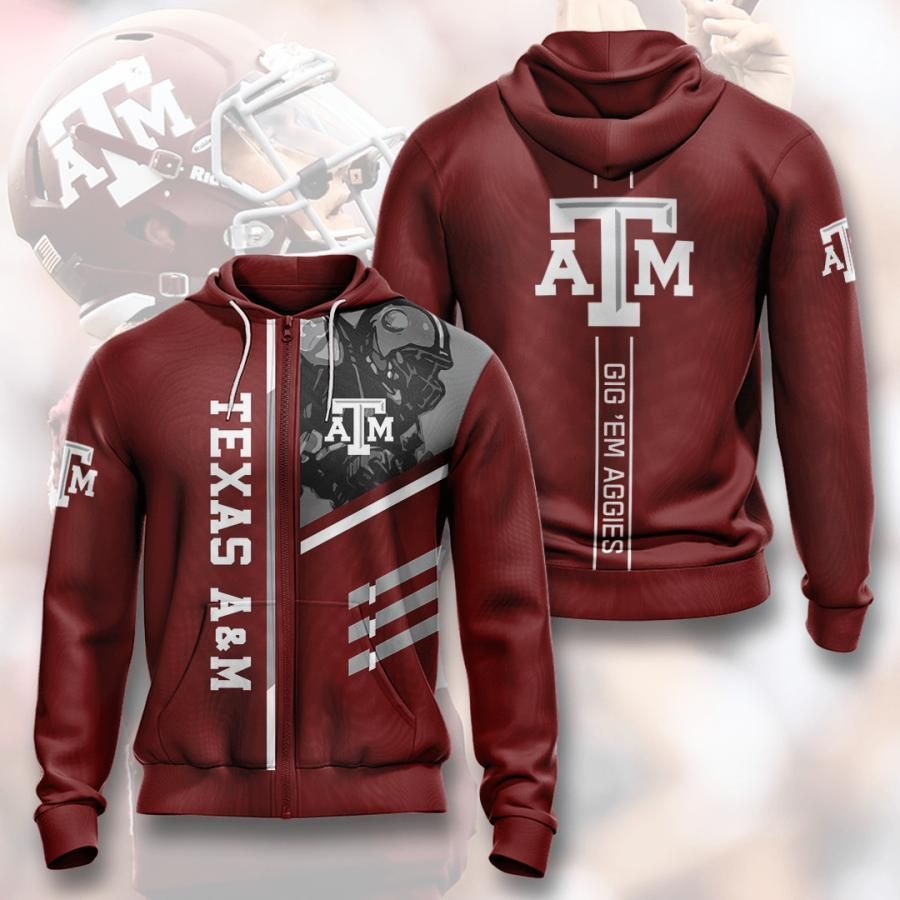 Texas A&m Aggies 3D All Over Printed Sweatshirt, Hoodie, Zip Hoodie | Ncaa Fan Gear For Men, Women