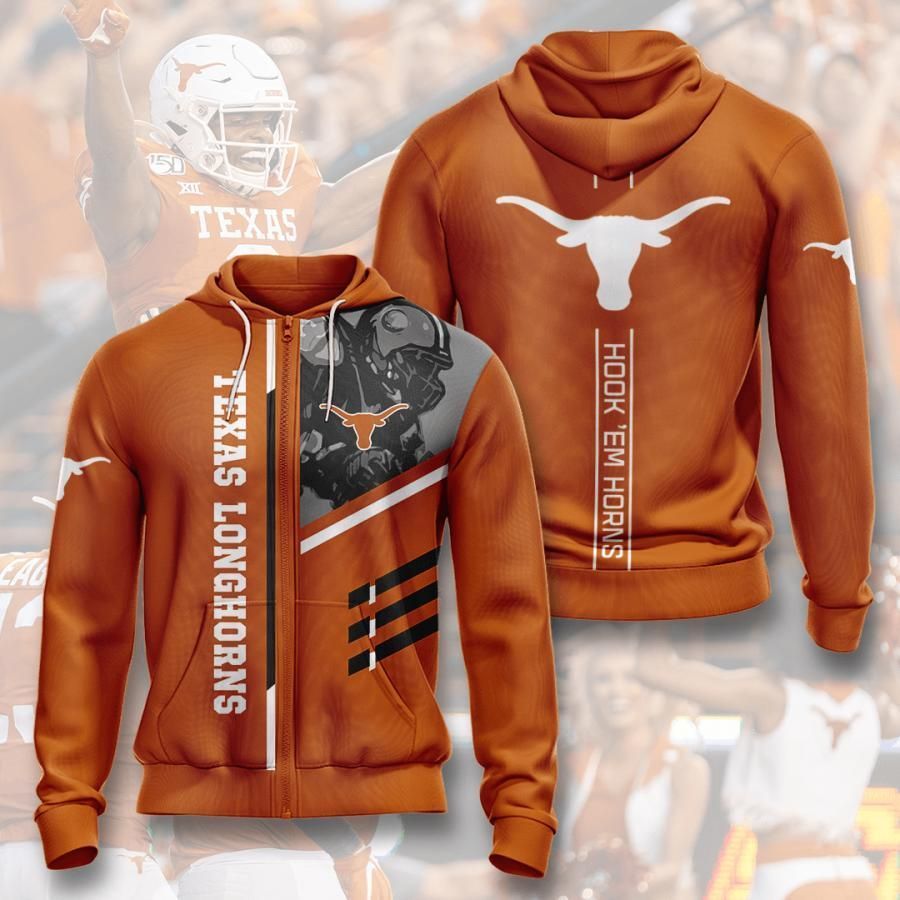 Texas Longhorns 3D All Over Printed Sweatshirt, Hoodie, Zip Hoodie | Ncaa Fan Gear For Men, Women
