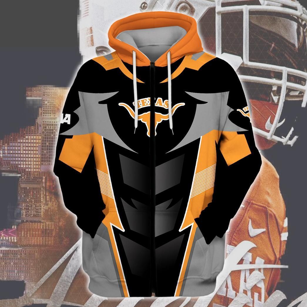Texas Longhorns 3D All Over Printed Sweatshirt, Hoodie, Zip Hoodie | Ncaa Fan Gear For Men, Women