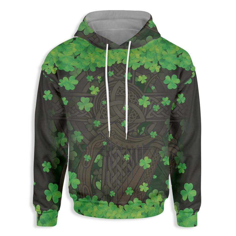 The Celtic Cross Harp Irish Proud 3D All Over Printed Sweatshirt, Hoodie, Zip Hoodie | Fan Apparel For Men, Women