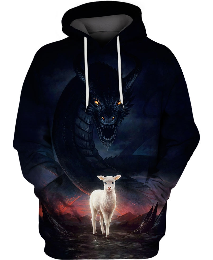 The Dragon And The Lamb 3D All Over Printed Sweatshirt, Hoodie, Zip Hoodie | Fan Apparel For Men, Women