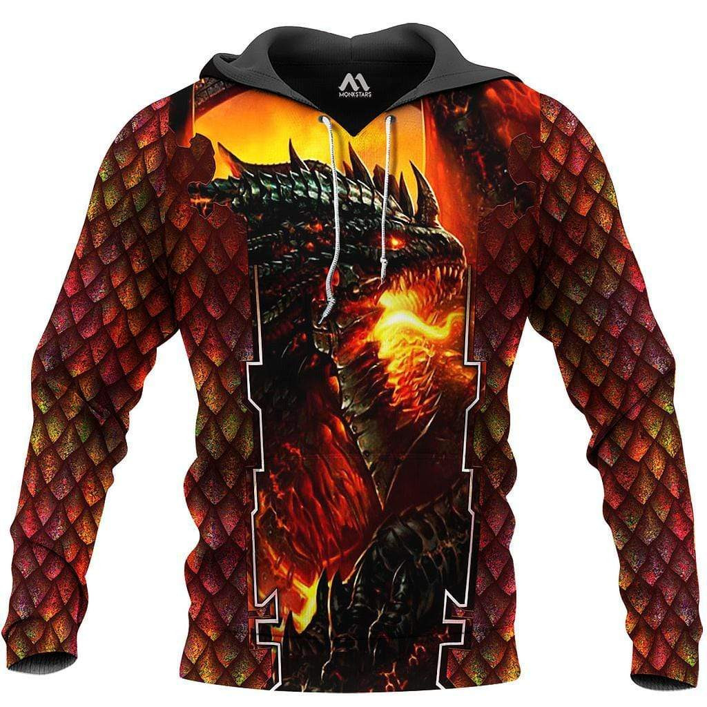 The Dragon's Fiery Power 3D All Over Printed Sweatshirt, Hoodie, Zip Hoodie | Fan Apparel For Men, Women