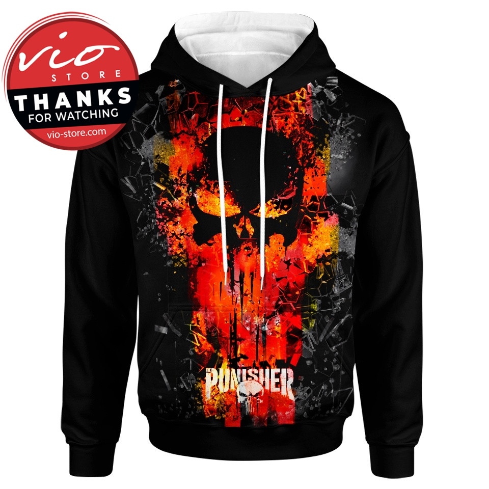 The Punisher 3D All Over Printed Sweatshirt, Hoodie, Zip Hoodie | Fan Apparel For Men, Women