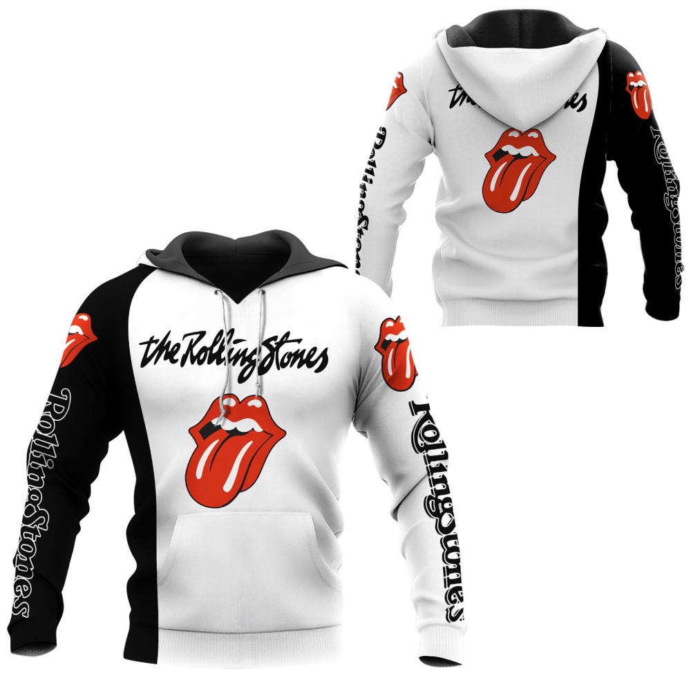 The Rolling Stones Shirts Ver1 White 3D All Over Printed Sweatshirt, Hoodie, Zip Hoodie | Fan Apparel For Men, Women
