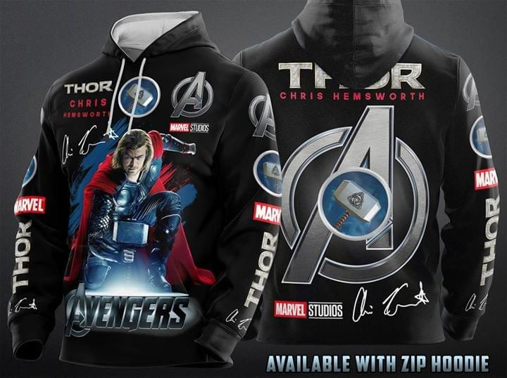 Thor Chris Hemsworth 3D All Over Printed Sweatshirt, Hoodie, Zip Hoodie | Fan Apparel For Men, Women