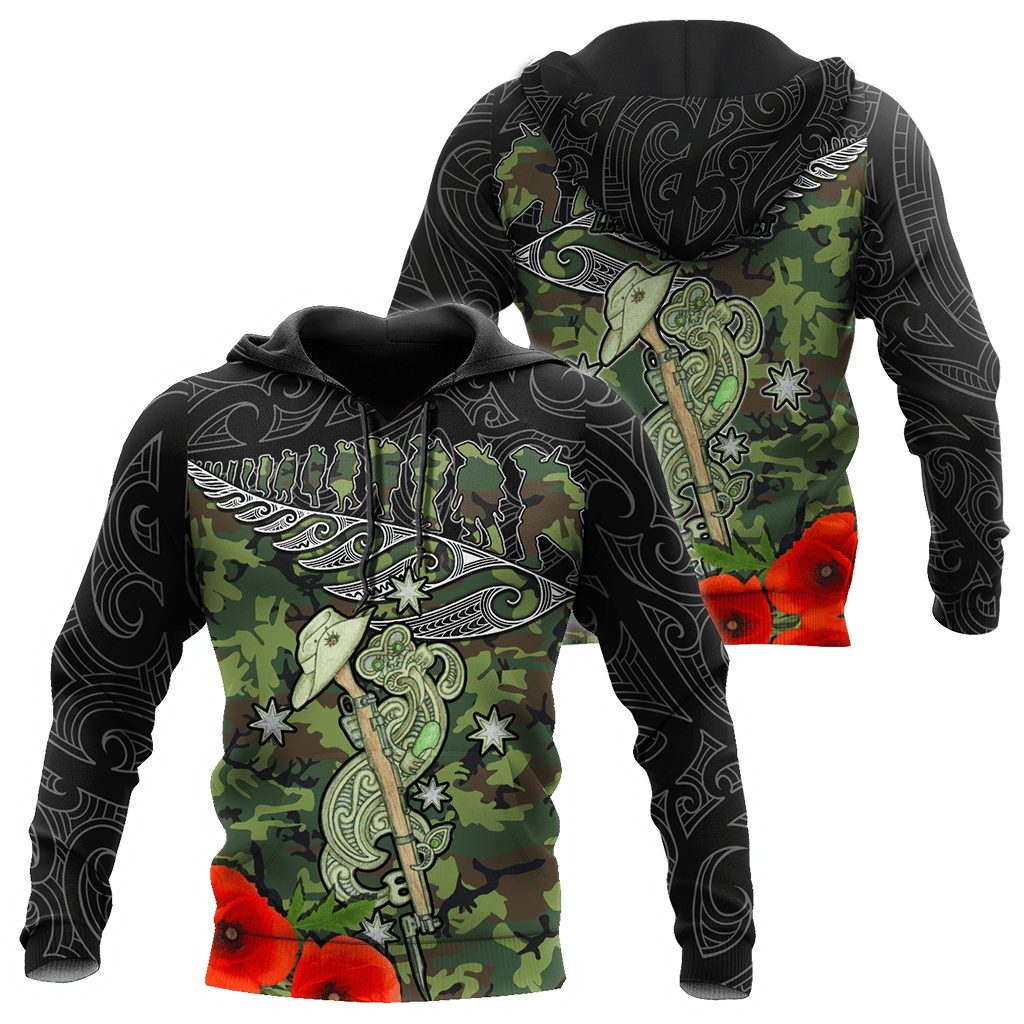 Tiki Lest We Forget Maori 3D All Over Printed Sweatshirt, Hoodie, Zip Hoodie | Fan Apparel For Men, Women
