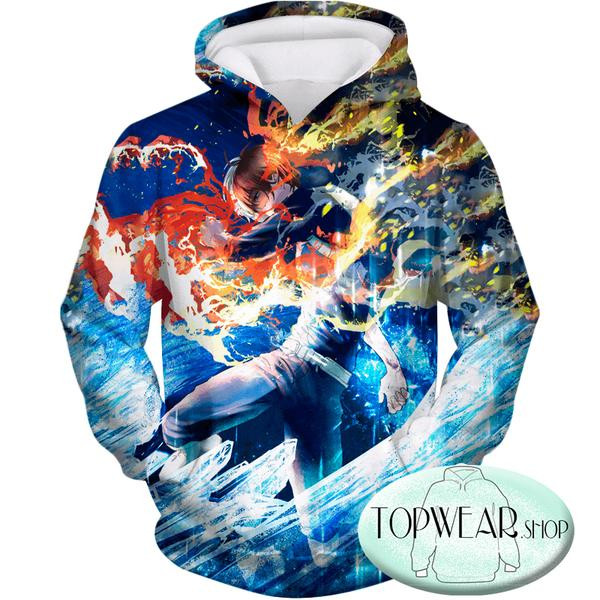 Todoroki Shoto My Hero Academia 3D All Over Printed Sweatshirt, Hoodie, Zip Hoodie | Fan Apparel For Men, Women
