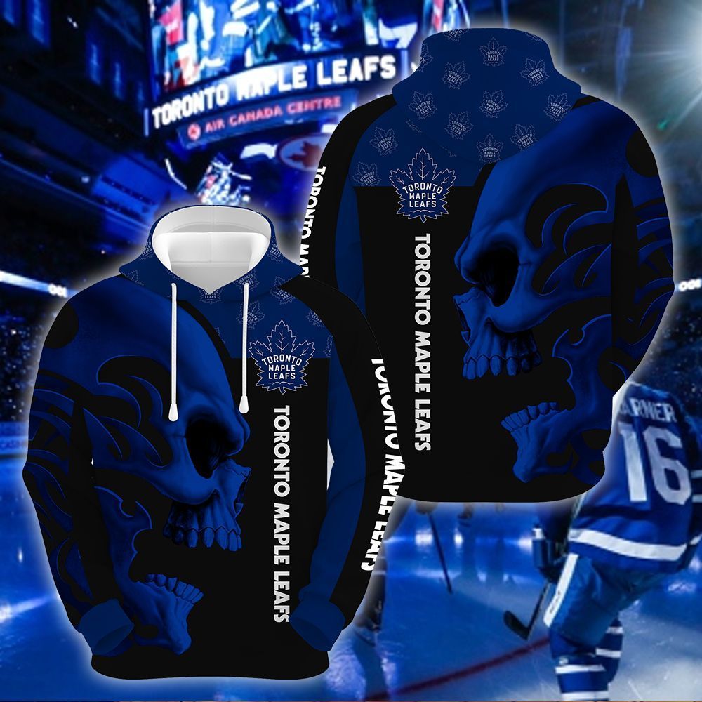 Toronto Maple Leafs Skull 3D All Over Printed Sweatshirt, Hoodie, Zip Hoodie | Nhl Special Edition Fan Gear For Men, Women