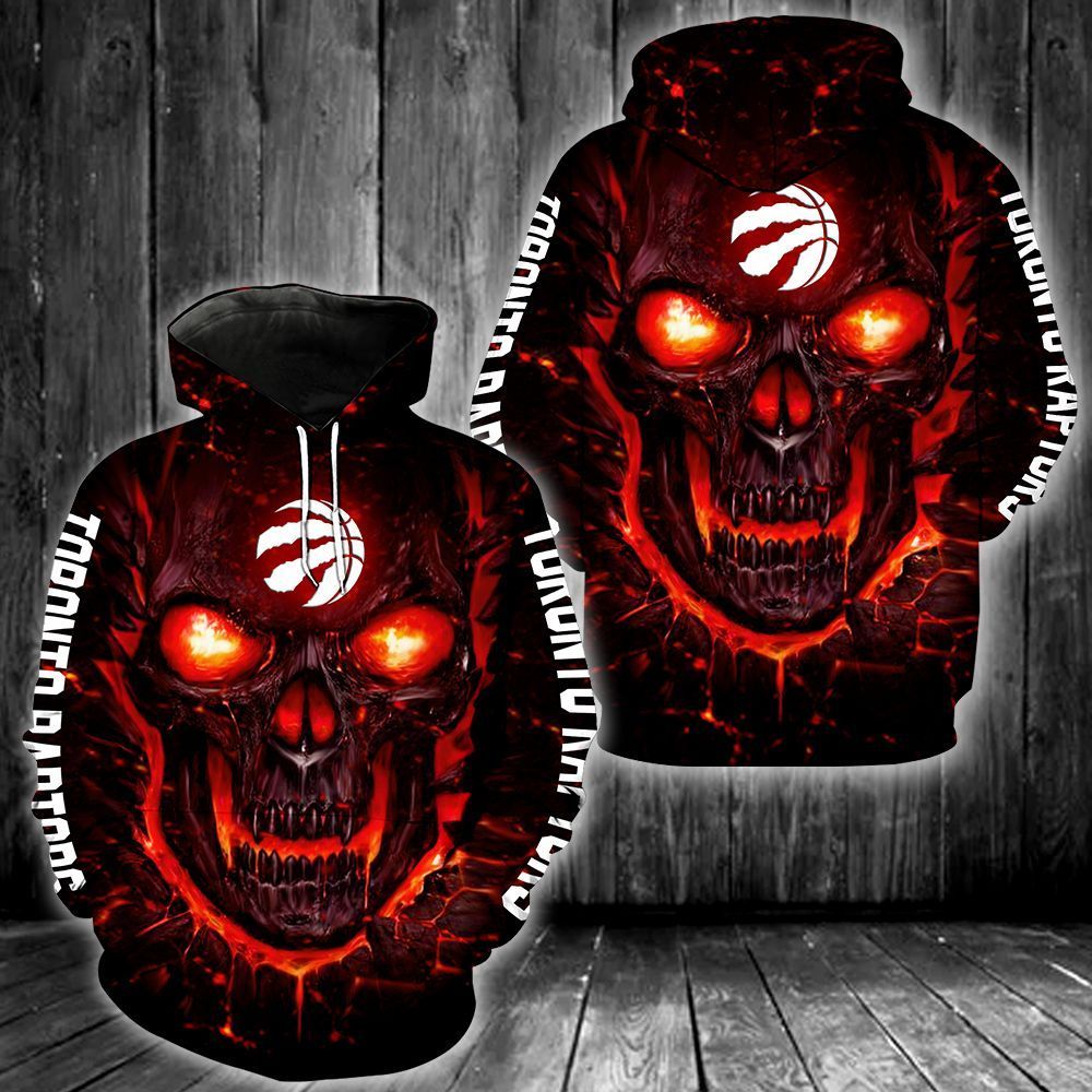 Toronto Raptors Skull 3D All Over Printed Sweatshirt, Hoodie, Zip Hoodie | Nba Special Edition Fan Gear For Men, Women