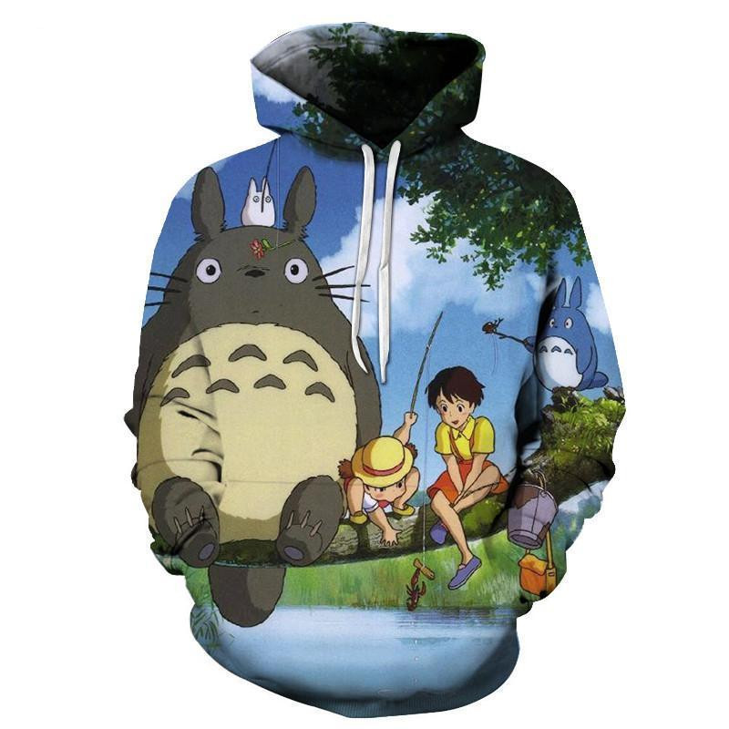 Totoro Fishing 3D All Over Printed Sweatshirt, Hoodie, Zip Hoodie | Fan Apparel For Men, Women