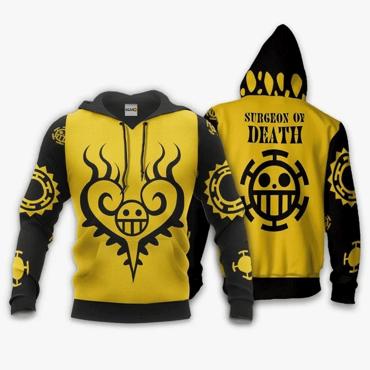 Trafalgar D Law One Piece Surgeon Of Death Anime Manga 3D All Over Printed Sweatshirt, Hoodie, Zip Hoodie | Fan Apparel For Men, Women