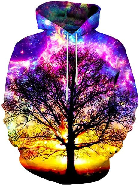 Tree And Galaxy Space 3D All Over Printed Sweatshirt, Hoodie, Zip Hoodie | Fan Apparel For Men, Women