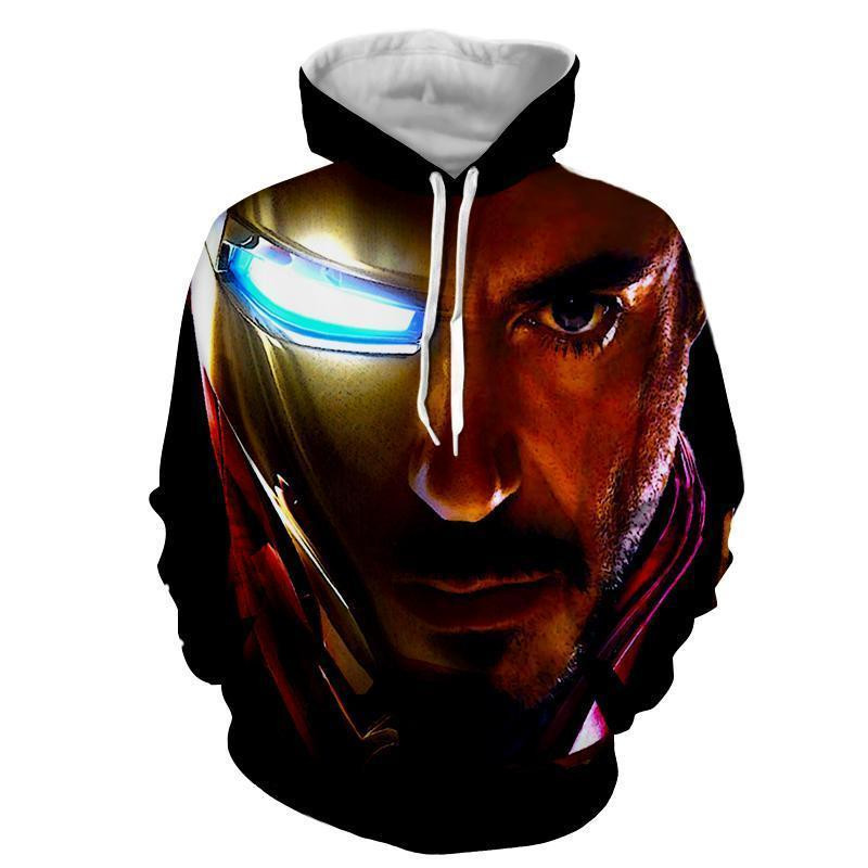 Two Face Of Iron Man 3D All Over Printed Sweatshirt, Hoodie, Zip Hoodie | Fan Apparel For Men, Women