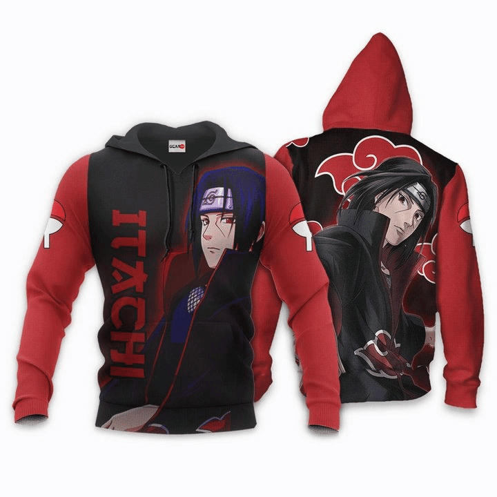 Uchiha Itachi Akatsuki Anime Manga 3D All Over Printed Sweatshirt, Hoodie, Zip Hoodie | Fan Apparel For Men, Women