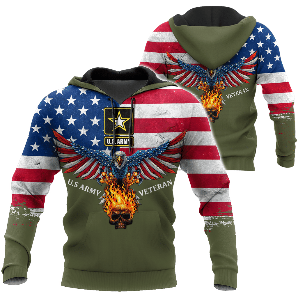 Us Army Eagle 3D All Over Printed Sweatshirt, Hoodie, Zip Hoodie | Fan Apparel For Men, Women