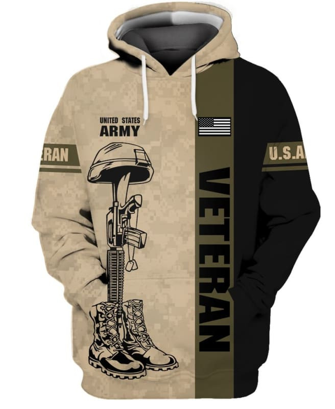 Us Army Veteran 3D All Over Printed Sweatshirt, Hoodie, Zip Hoodie | Fan Apparel For Men, Women