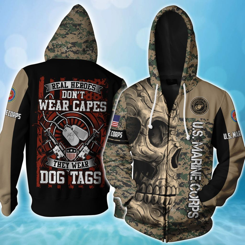 Us Marine Corps 3D All Over Printed Sweatshirt, Hoodie, Zip Hoodie | Fan Apparel For Men, Women