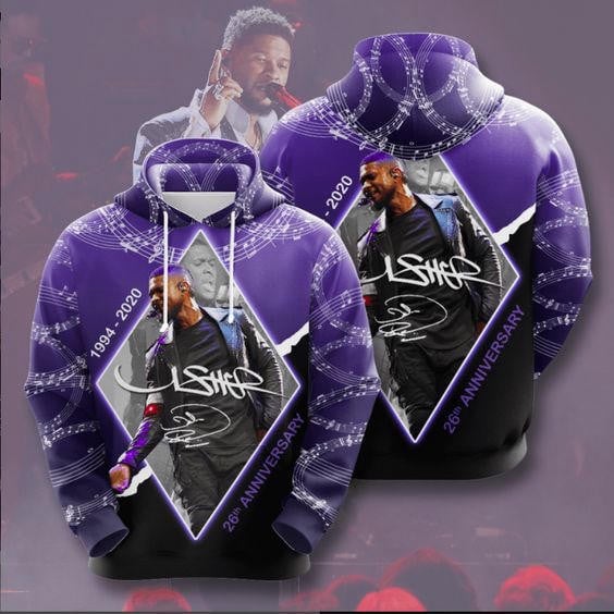 Usher 26th Best Clothing Unisex 3D All Over Printed Sweatshirt, Hoodie, Zip Hoodie | Fan Apparel For Men, Women