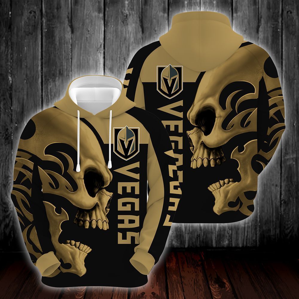 Vegas Golden Knights Skull 3D All Over Printed Sweatshirt, Hoodie, Zip Hoodie | Special Edition Fan Apparel For Men, Women