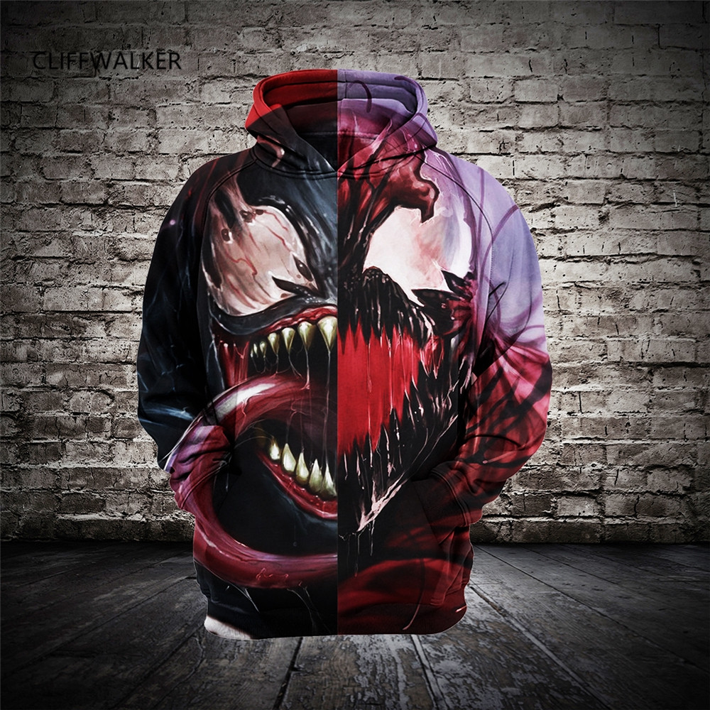Venom 3D All Over Printed Sweatshirt, Hoodie, Zip Hoodie | Fan Apparel For Men, Women
