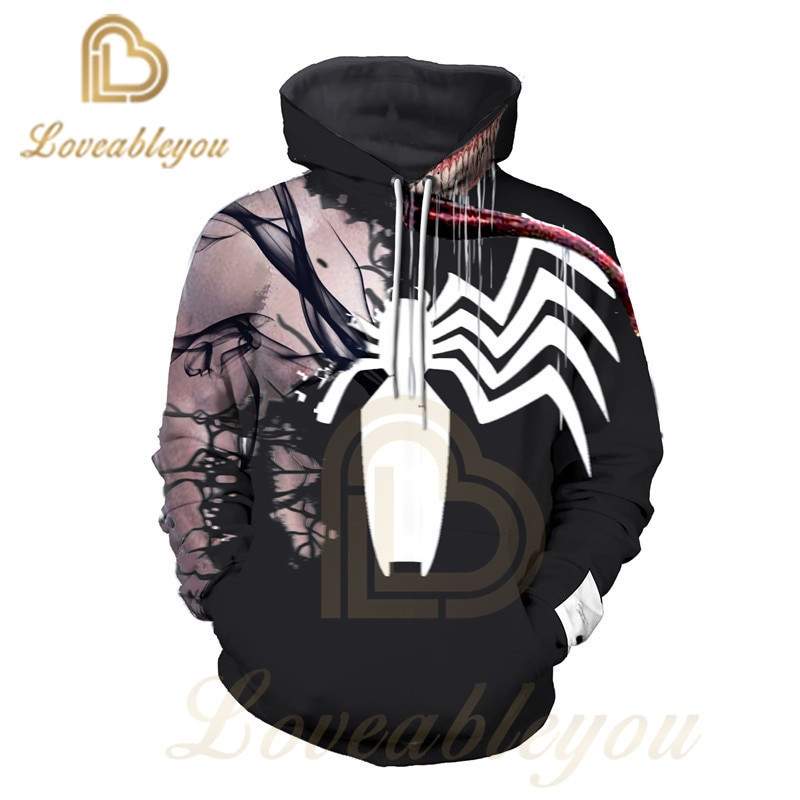 Venom Spider-man 3D All Over Printed Sweatshirt, Hoodie, Zip Hoodie | Fan Apparel For Men, Women