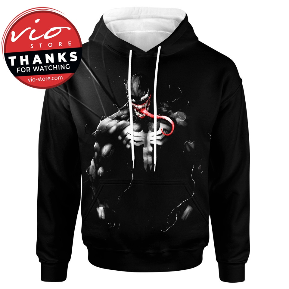 Venom Symbiote 3D All Over Printed Sweatshirt, Hoodie, Zip Hoodie | Fan Apparel For Men, Women