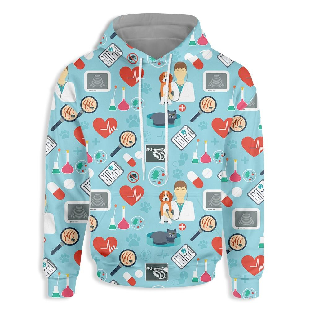 Vet Tech Love 3D All Over Printed Sweatshirt, Hoodie, Zip Hoodie | Fan Apparel For Men, Women
